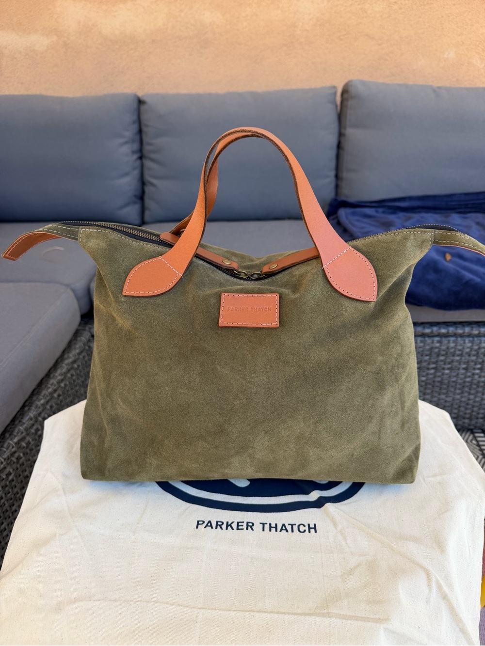 Parker Thatch: Charlie - Olive Suede EUC